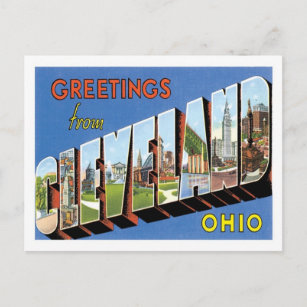 Greetings From Cleveland Ohio US City Postcard