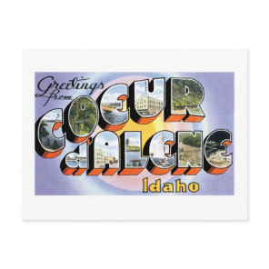 Greetings from Coeur D Alene Postcard