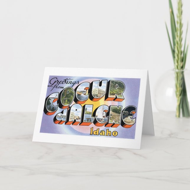 Greetings from Coeur d'Alene, Idaho! Card (Front)