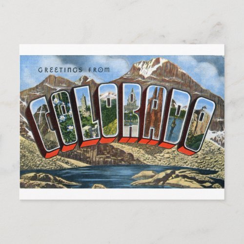 Greetings From Colorado Postcard