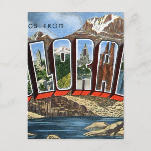 Greetings From Colorado Postcard