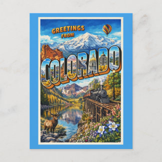 Greetings from Colorado Postcard
