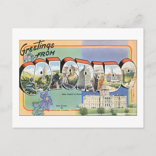 Greetings from Colorado Postcard (Front)