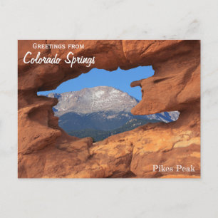 Greetings from Colorado Springs Travel Postcard
