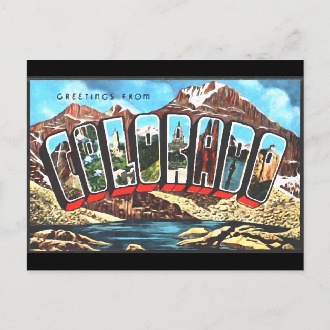 Greetings From Colordao Postcard (Front)