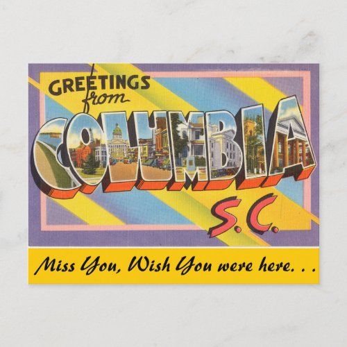 Greetings from Columbia Postcard