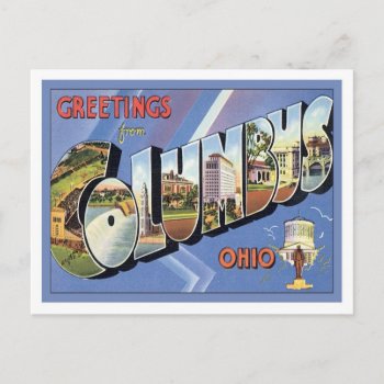 Greetings From Columbus Ohio Postcard by Trendshop at Zazzle