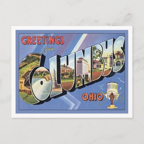 Greetings From Columbus Ohio Postcard