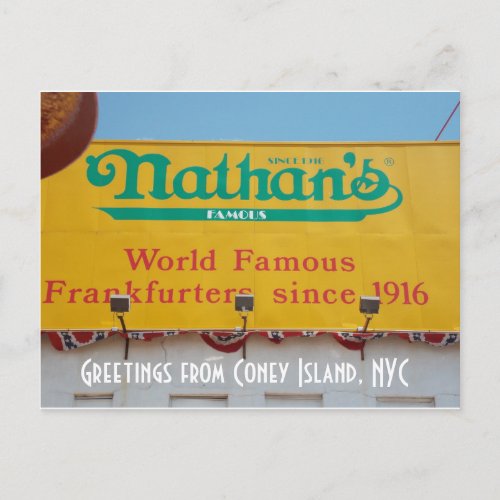 Greetings from Coney Island NYC 1 Postcard