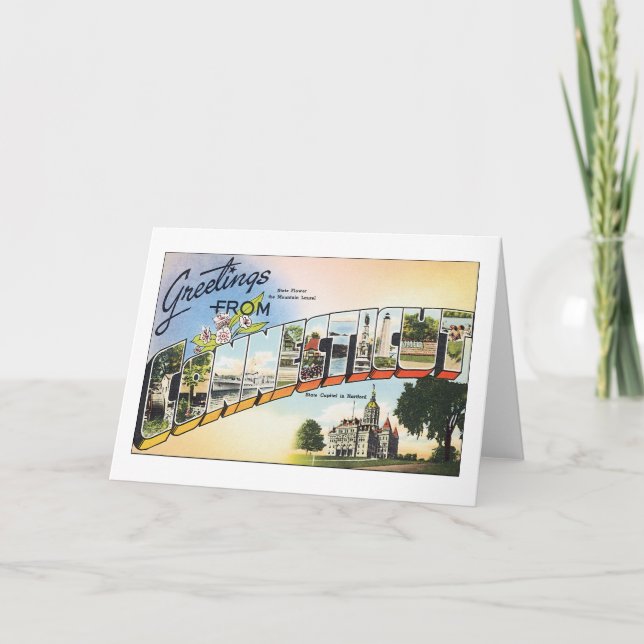 Greetings from Connecticut Card (Front)