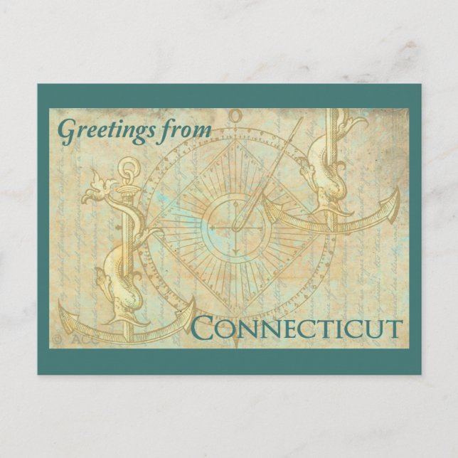 Greetings from Connecticut Postcard (Front)