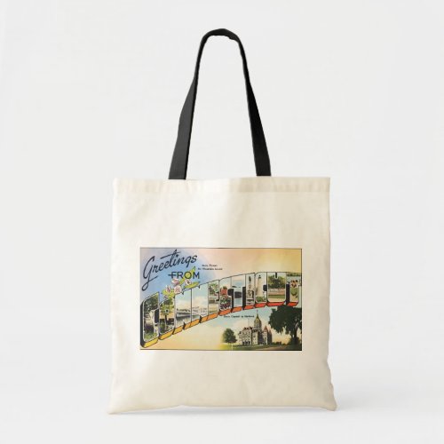 Greetings From Connecticut Vintage Tote Bag