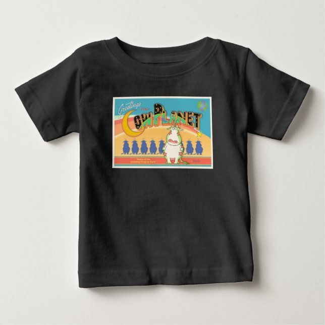 GREETINGS FROM COW PLANET Boynton Baby T-Shirt (Front)