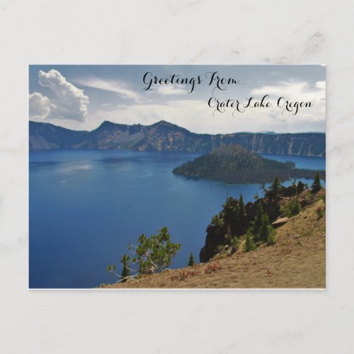 Greetings From Crater Lake Postcard