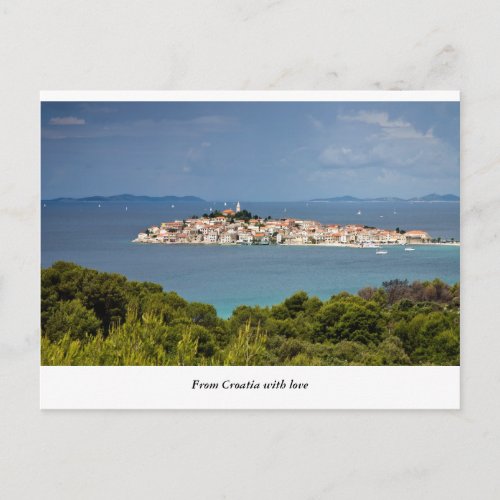 Greetings from Croatia Primosten Postcard