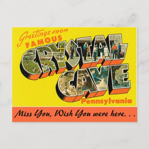 Greetings from Crystal Cave Postcard