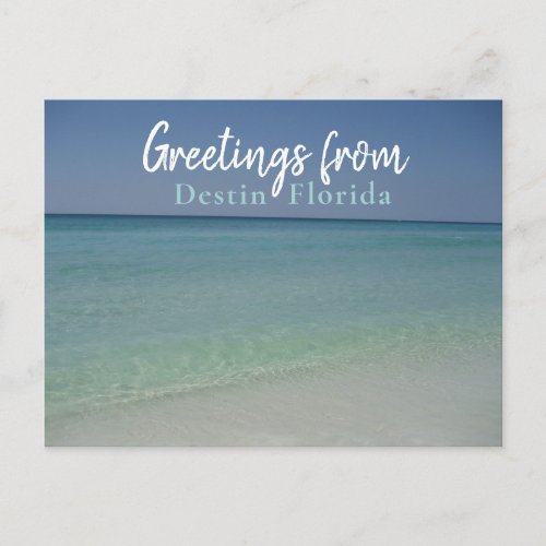 Greetings From Custom Beach Destination Vacation Postcard