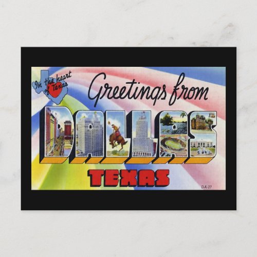 Greetings from Dallas Texas Postcard