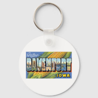 Greetings From Davenport, Iowa Keychain