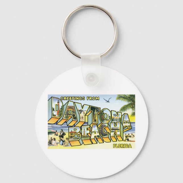 Greetings from Daytona Beach, FL Keychain (Front)