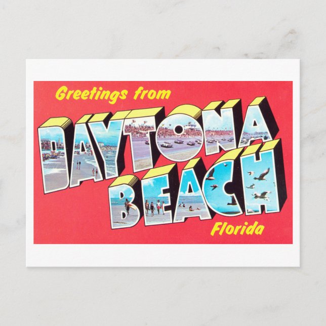 Greetings from Daytona Beach, Florida, Vintage Postcard (Front)