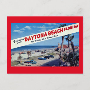 Greetings from Daytona Beach, Florida Vintage Postcard