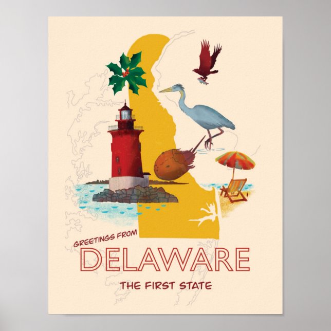 Greetings from Delaware Poster (Front)