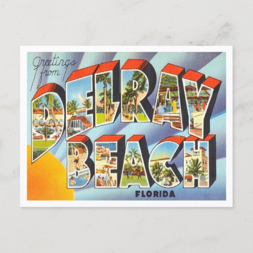 Greetings from Delray Beach Florida Travel Postcard