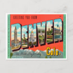 Greetings from Denver, The Mile High City Colorado Postcard<br><div class="desc">Greetings from Denver,  The Mile High City Colorado Postcard</div>