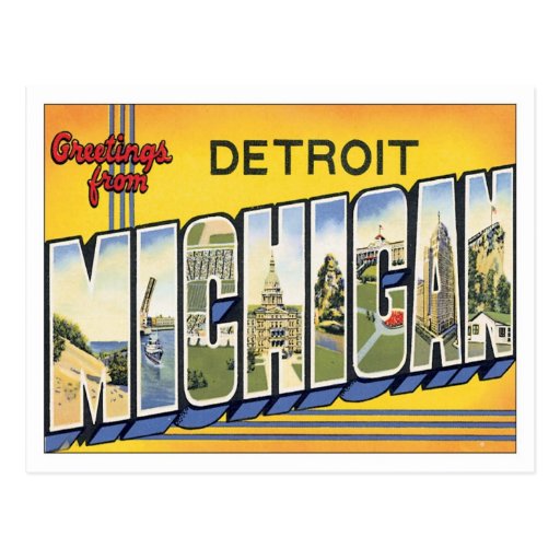 Greetings From Detroit Michigan Postcard | Zazzle