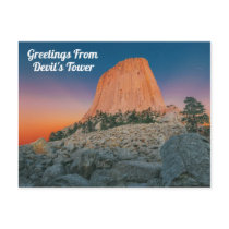 Greetings From Devil's Tower Postcard