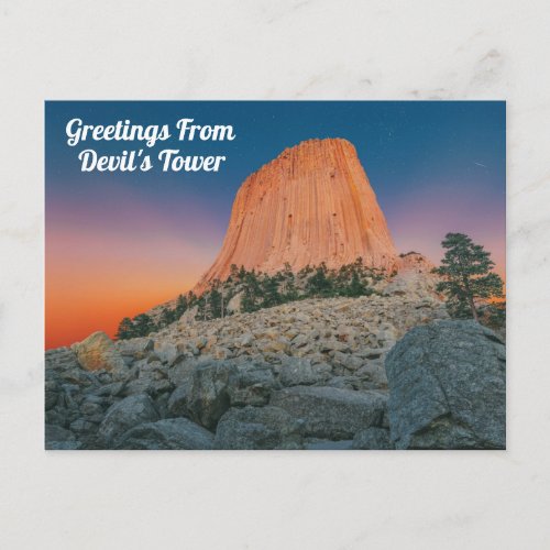 Greetings From Devils Tower Postcard
