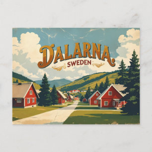 Greetings from Dlarna Sweden Postcard