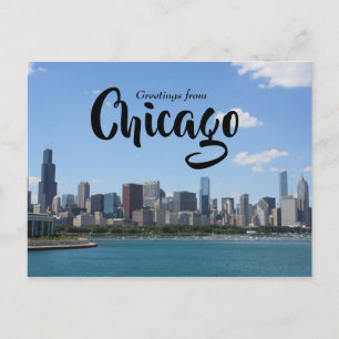 Greetings from Downtown Chicago   Postcard