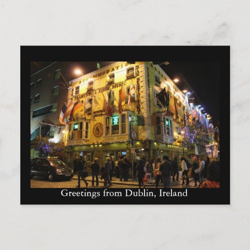 Greetings from Dublin Ireland Postcard