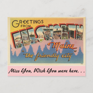 Greetings from Ellsworth Postcard