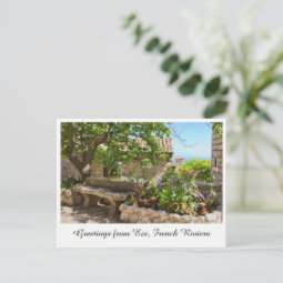 Greetings from Eze, French Riviera Postcard | Zazzle