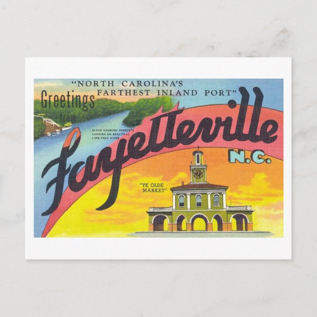 Greetings from Fayetteville, North Carolina Postcard (Front)
