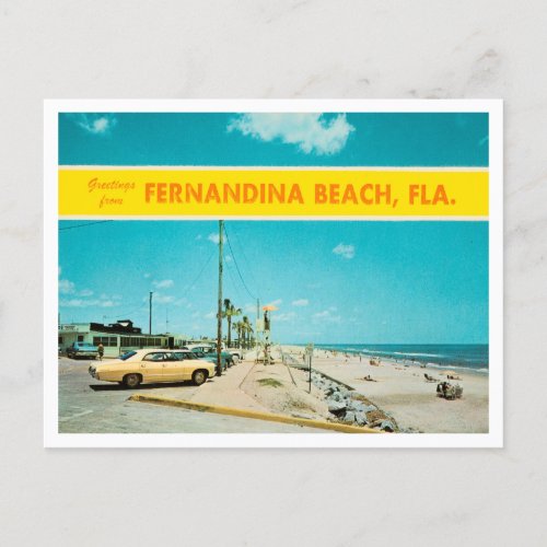 Greetings from Fernandina Beach Florida Travel Postcard