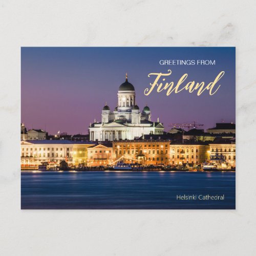 Greetings from Finland Helsinki Scenic Postcard