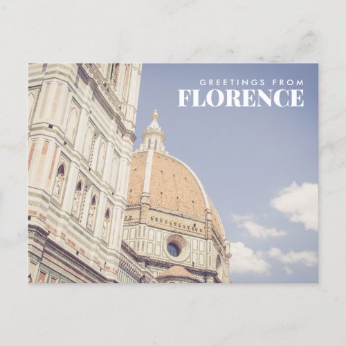 Greetings from Florence Italy Postcard