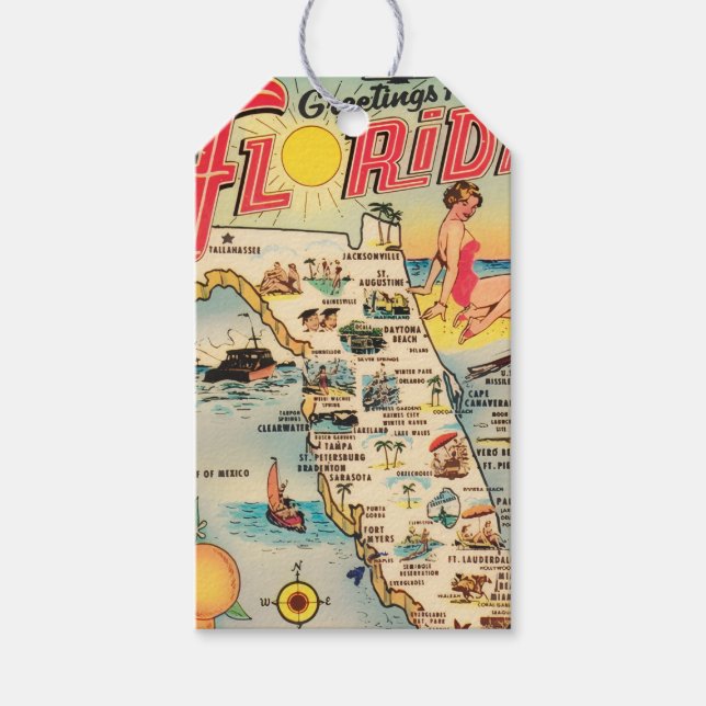 Greetings From Florida Gift Tags (Front)