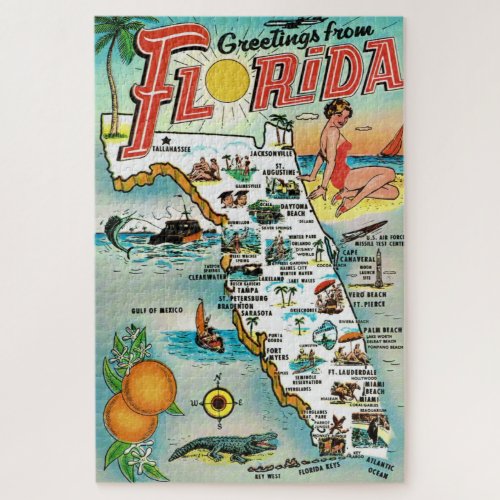 Greetings From Florida Jigsaw Puzzle