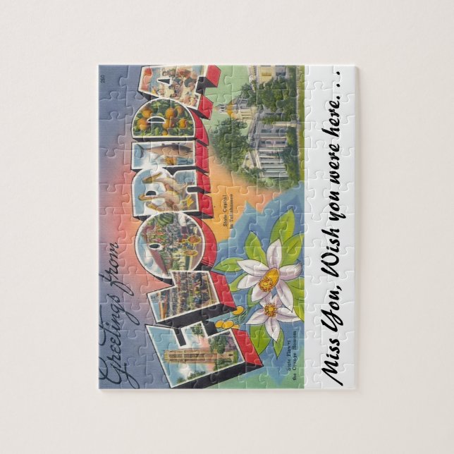 Greetings from FLORIDA Jigsaw Puzzle (Vertical)