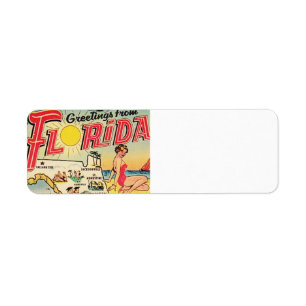 Greetings From Florida Label