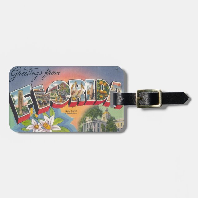 Greetings from FLORIDA Luggage Tag (Front Horizontal)