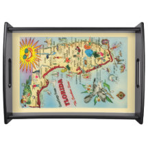 Greetings From Florida Map