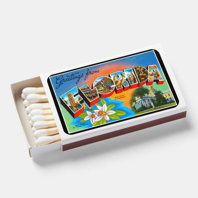Greetings from Florida Matchbox Matchboxes (Front Open)