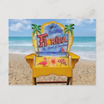 Greetings From Florida Postcard by aura2000 at Zazzle
