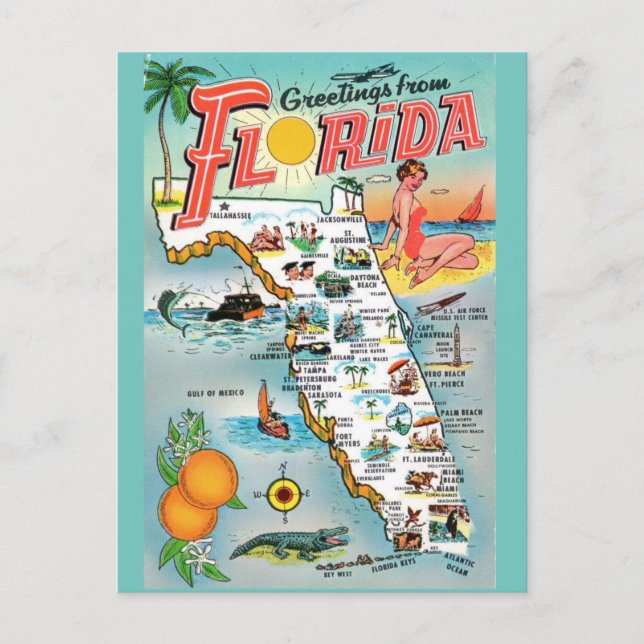 Greetings From Florida Postcard (Front)